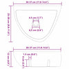 Vegghengt Balje Grå (30-37) x (25-30) x 12 cm Elvestein