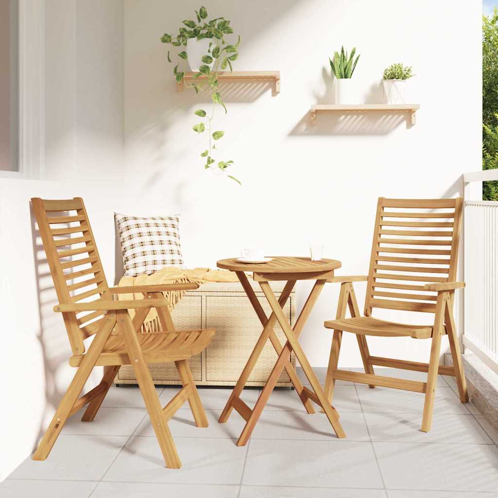 Stol 2 pcs Brun 64,5 x 52 x 108 cm Massivt Teaktre