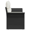 Hagemøbelsofa med pute Svart 141 x 62 x 69cm polyrotting