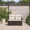 Hagemøbelsofa med pute Brun 141 x 62 x 69cm polyrotting
