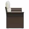 Hagemøbelsofa med pute Brun 141 x 62 x 69cm polyrotting