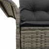 Hagemøbelsofa med pute Grå 141 x 62 x 69cm polyrotting