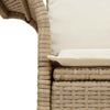 Hagemøbelsofa med pute Beige 141 x 62 x 69cm polyrotting