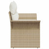 Hagemøbelsofa med pute Beige 141 x 62 x 69cm polyrotting