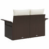 Hagemøbelsofa med pute Brun 141 x 62 x 69cm polyrotting