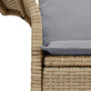 Hagemøbelsofa med pute Beige 141 x 62 x 69cm polyrotting
