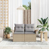 Hagemøbelsofa med pute Beige 141 x 62 x 69cm polyrotting