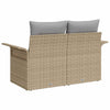 Hagemøbelsofa med pute Beige 141 x 62 x 69cm polyrotting