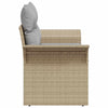 Hagemøbelsofa med pute Beige 141 x 62 x 69cm polyrotting