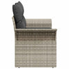 Hagemøbelsofa med pute Lysegrå 141 x 62 x 69cm polyrotting