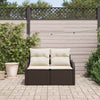 Hagemøbelsofa med pute Brun 121 x 62 x 69cm polyrotting