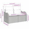 Hagemøbelsofa med pute Brun 121 x 62 x 69cm polyrotting