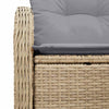Hagemøbelsofa med pute Beige 121 x 62 x 69cm polyrotting