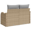Hagemøbelsofa med pute Beige 121 x 62 x 69cm polyrotting