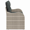 Hagemøbelsofa med pute Lysegrå 121 x 62 x 69cm polyrotting