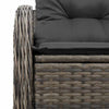 Hagemøbelsofa med pute Grå 121 x 62 x 69cm polyrotting