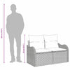 Hagemøbelsofa med pute Grå 121 x 62 x 69cm polyrotting