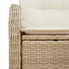 Hagemøbelsofa med pute Beige 121 x 62 x 69cm polyrotting