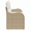 Hagemøbelsofa med pute Beige 121 x 62 x 69cm polyrotting
