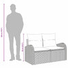 Hagemøbelsofa med pute Beige 124 x 62 x 69cm polyrotting