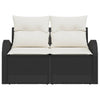 Hagemøbelsofa Svart 124 x 62 x 69cm polyrotting