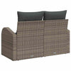 Hagemøbelsofa med pute Grå 124 x 62 x 69cm polyrotting