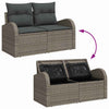 Hagemøbelsofa med pute Grå 124 x 62 x 69cm polyrotting