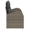 Hagemøbelsofa med pute Grå 124 x 62 x 69cm polyrotting