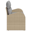 Hagemøbelsofa med pute Beige 124 x 62 x 69cm polyrotting