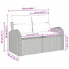 Hagemøbelsofa med pute Beige 124 x 62 x 69cm polyrotting