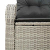 Hagemøbelsofa med pute Lysegrå 124 x 62 x 69cm polyrotting