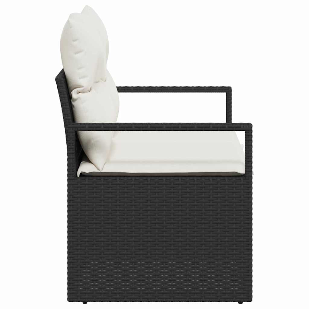 Hagemøbelsofa Svart 120 x 62 x 69cm polyrotting