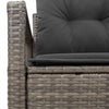 Hagemøbelsofa med pute Grå 120 x 62 x 69cm polyrotting
