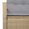 Hagemøbelsofa med pute Beige 120 x 62 x 69cm polyrotting