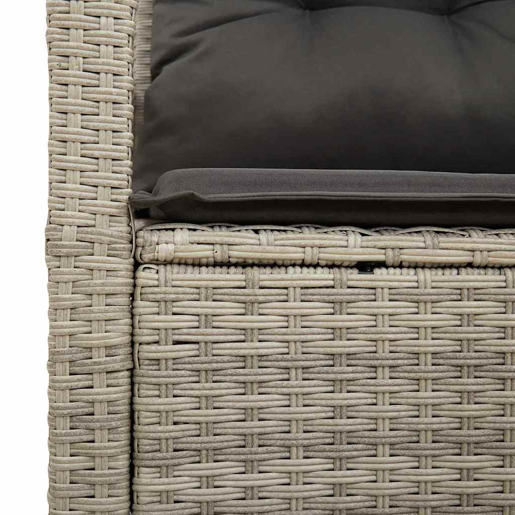 Hagemøbelsofa med pute Grå 120 x 62 x 69cm polyrotting