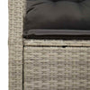 Hagemøbelsofa med pute Grå 120 x 62 x 69cm polyrotting