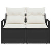 Hagemøbelsofa Svart 120 x 62 x 69cm polyrotting