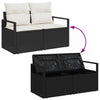 Hagemøbelsofa Svart 120 x 62 x 69cm polyrotting