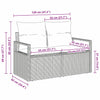Hagemøbelsofa Svart 120 x 62 x 69cm polyrotting
