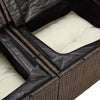 Hagemøbelsofa med pute Brun 120 x 62 x 69cm polyrotting