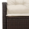 Hagemøbelsofa med pute Brun 120 x 62 x 69cm polyrotting