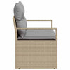 Hagemøbelsofa med pute Beige 120 x 62 x 69cm polyrotting
