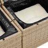Hagemøbelsofa med pute Beige 120 x 62 x 69cm polyrotting