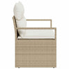 Hagemøbelsofa med pute Beige 120 x 62 x 69cm polyrotting