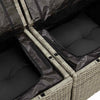 Hagemøbelsofa med pute Grå 120 x 62 x 69cm polyrotting