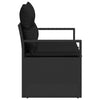 Hagemøbelsofa med pute Svart 120 x 62 x 69cm polyrotting