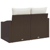 Hagemøbelsofa med pute Brun 123 x 62 x 69cm polyrotting