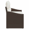 Hagemøbelsofa med pute Brun 123 x 62 x 69cm polyrotting