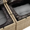 Hagemøbelsofa med pute Beige 123 x 62 x 69cm polyrotting