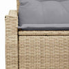 Hagemøbelsofa med pute Beige 123 x 62 x 69cm polyrotting
